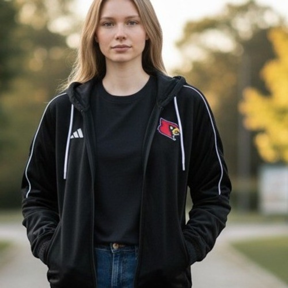 Adidas‎ Team Jacket Louisville Cardinals Women's M Velour NCAA